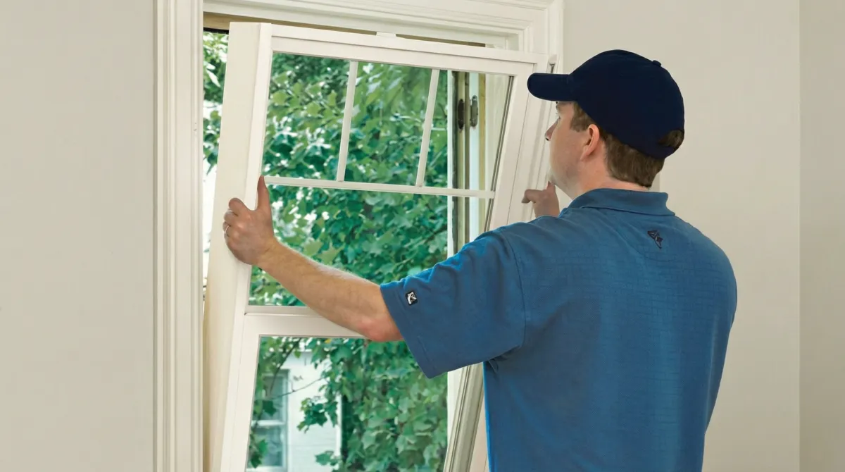 Professional contractors performing a residential window insulation and replacement service in Bradenton, FL